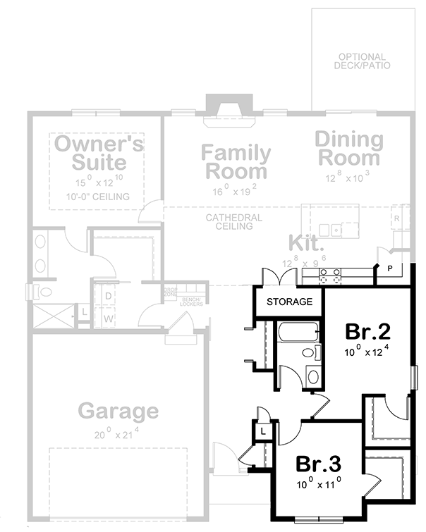 Main Floor - Slab/Crawl Option