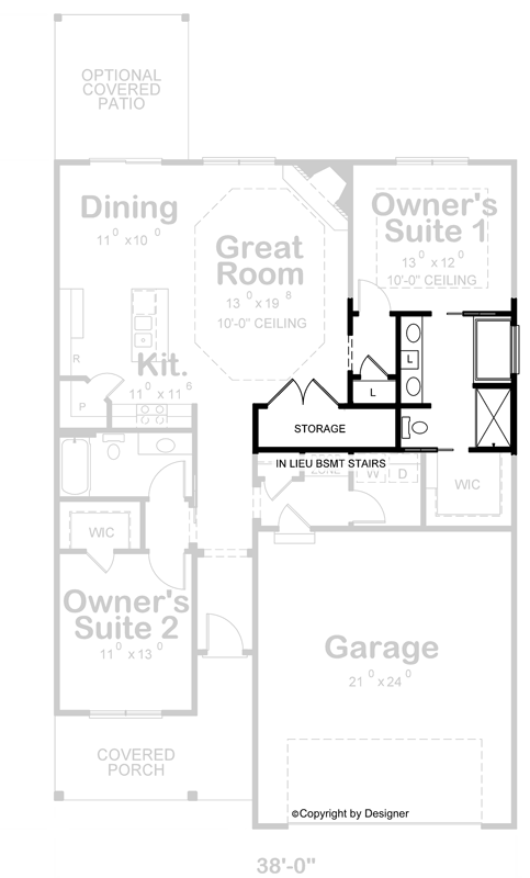 Main Level - Slab/Crawlspace Option