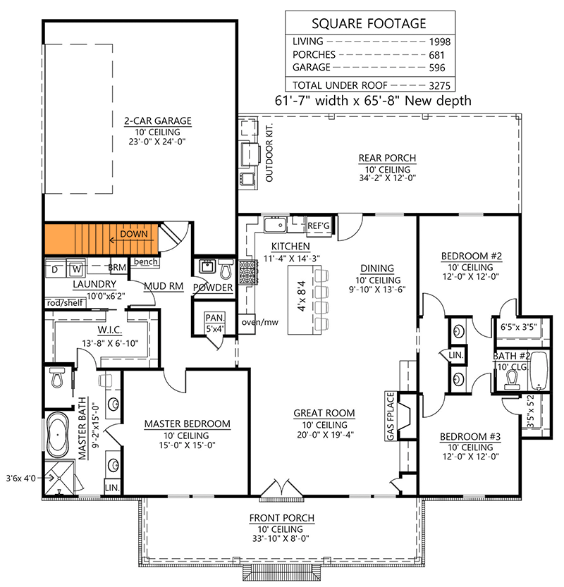 Main Level - Basement Stairs Location (+$Paid Upgrade)