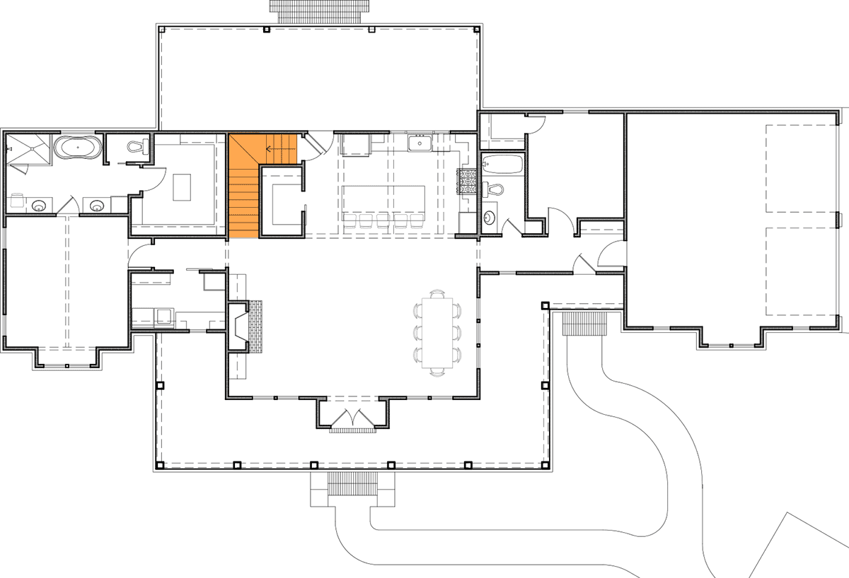 Basement Option - Main Floor Stairs