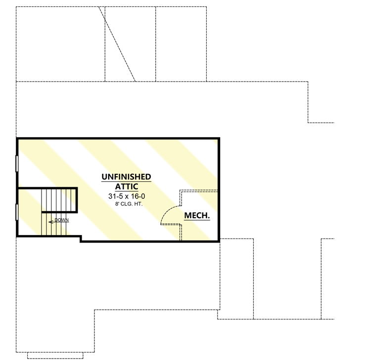 Optionally Finished Walk-up Attic