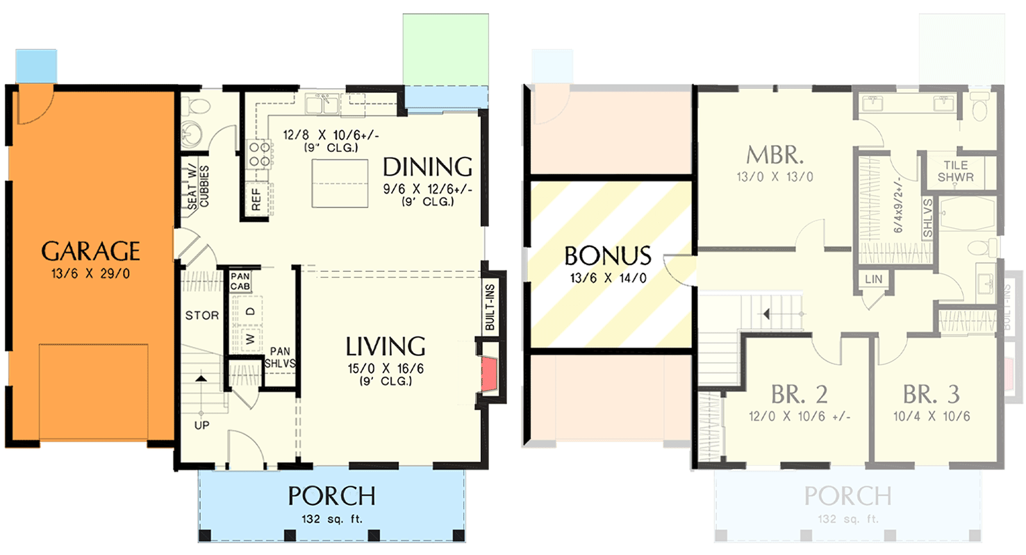 Optional One Car Garage W/ Bonus Above