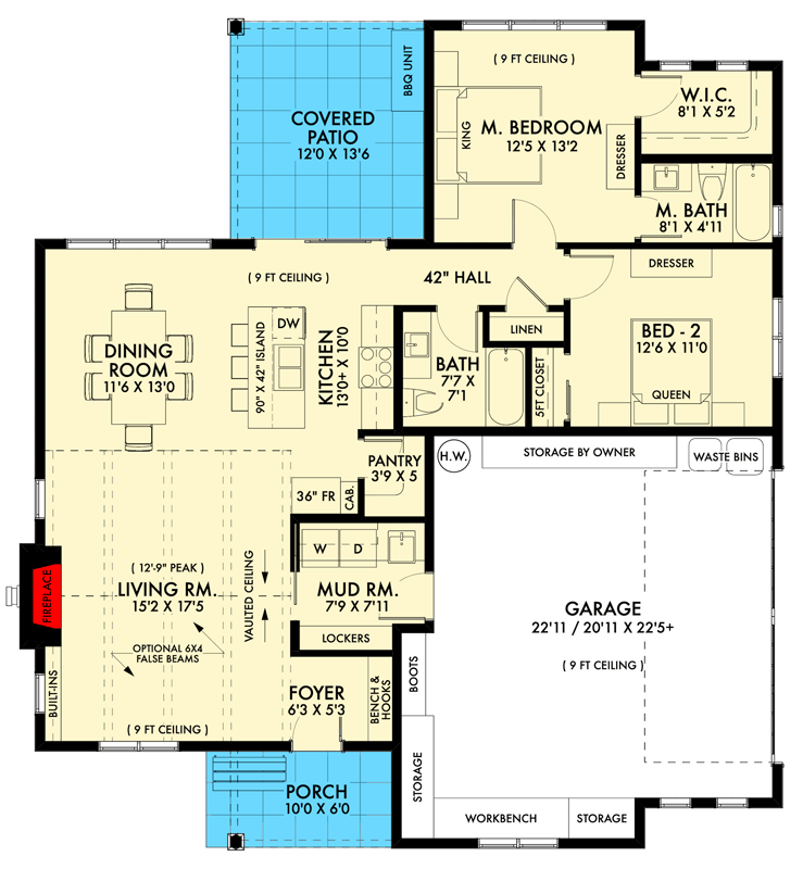 Main Level - Slab/Crawl Version