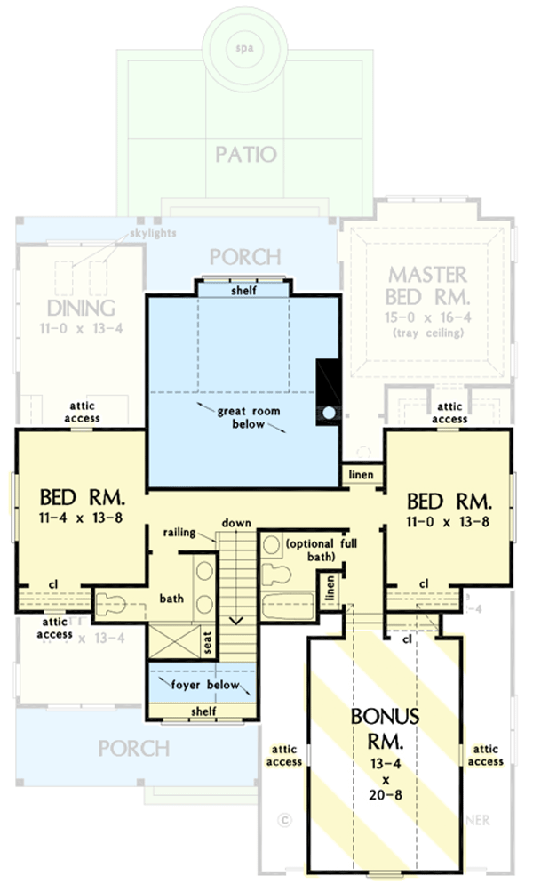 Second Floor with Bonus Room