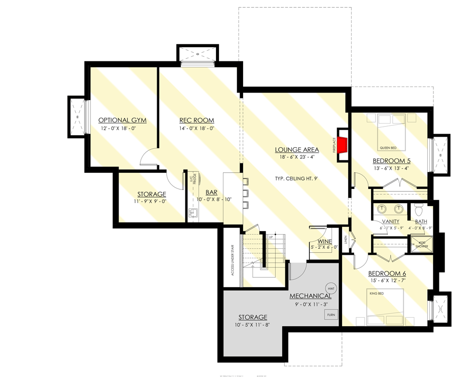 Finished Lower Level Layout ($ Paid Option)