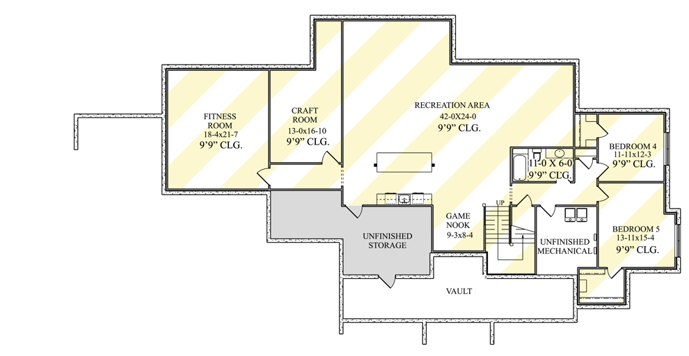 Optionally Finished Basement