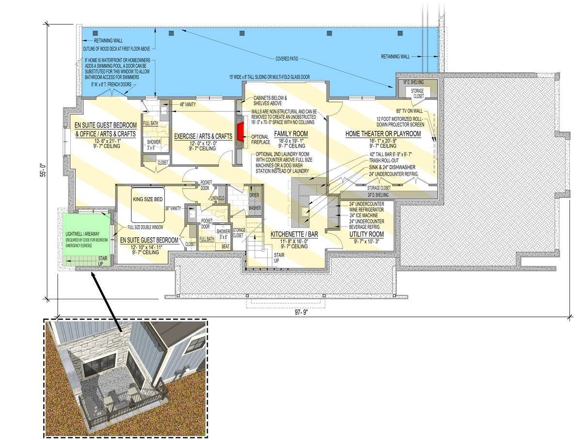 Walkout Basement w/ Lower Level Layout Option (+$295)
