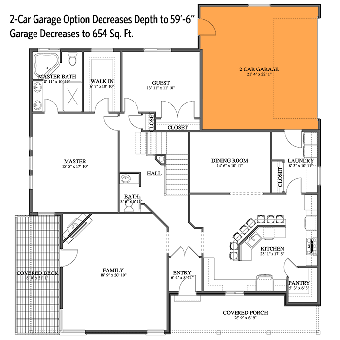 2-Car Side Garage Option (+$300)