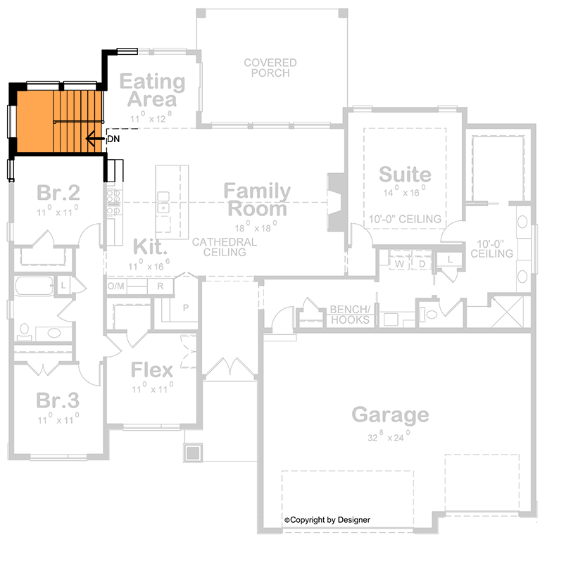 Main Level - Basement Stairs Location