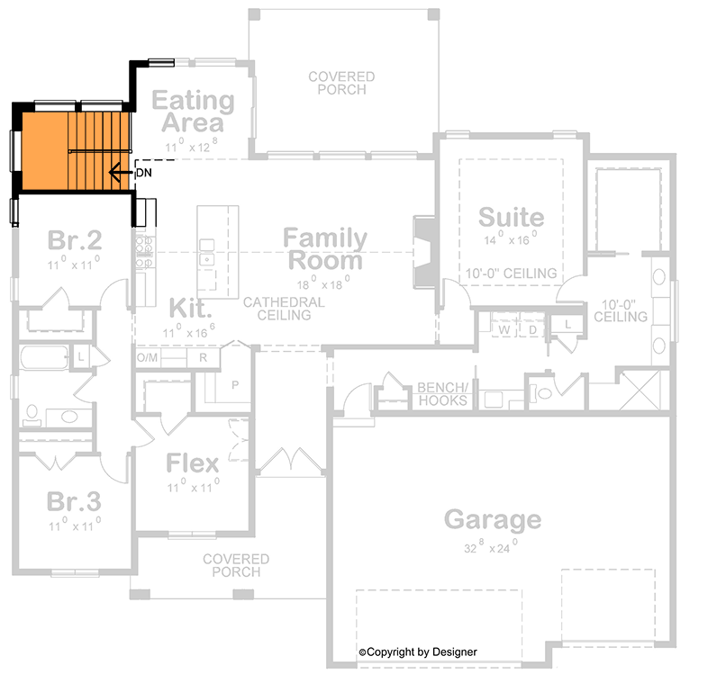 Main Level - Basement Stairs Location