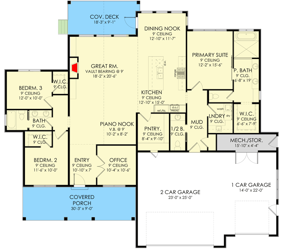 Main Level - Slab Foundation Option (+$395)