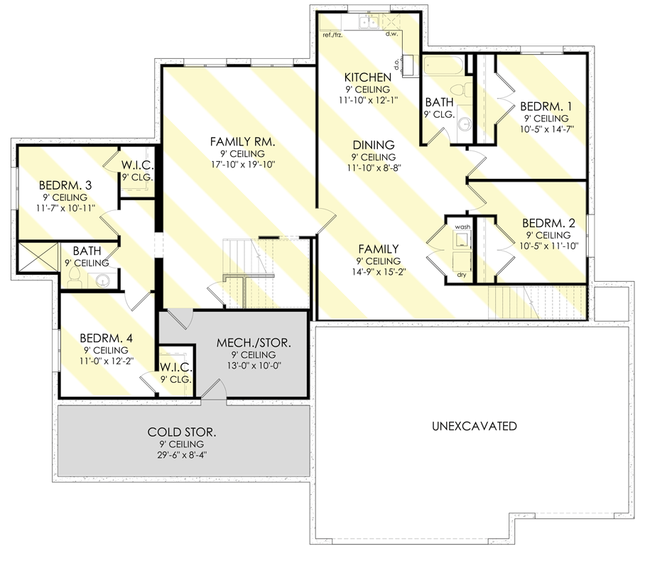 Lower Level - Optionally Finished Basement