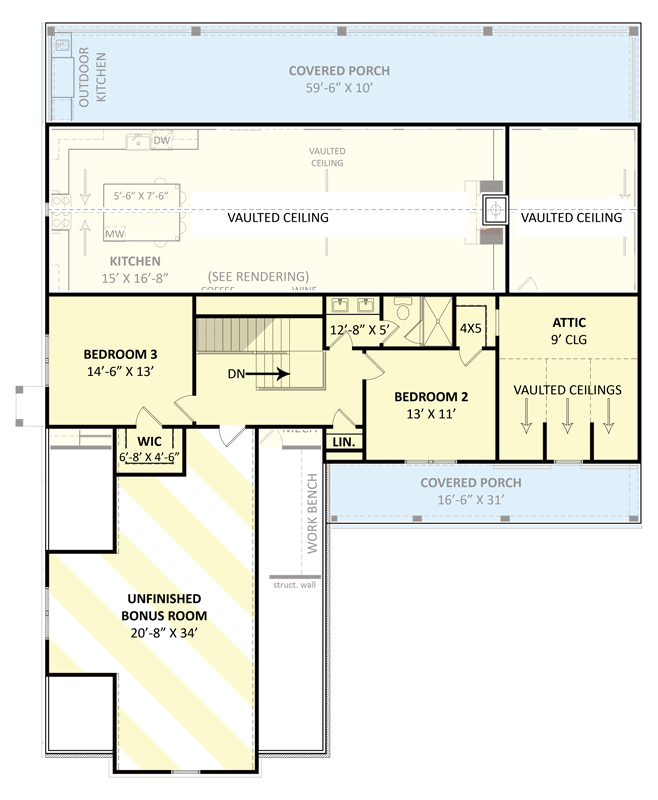 Second Level with Bonus Room