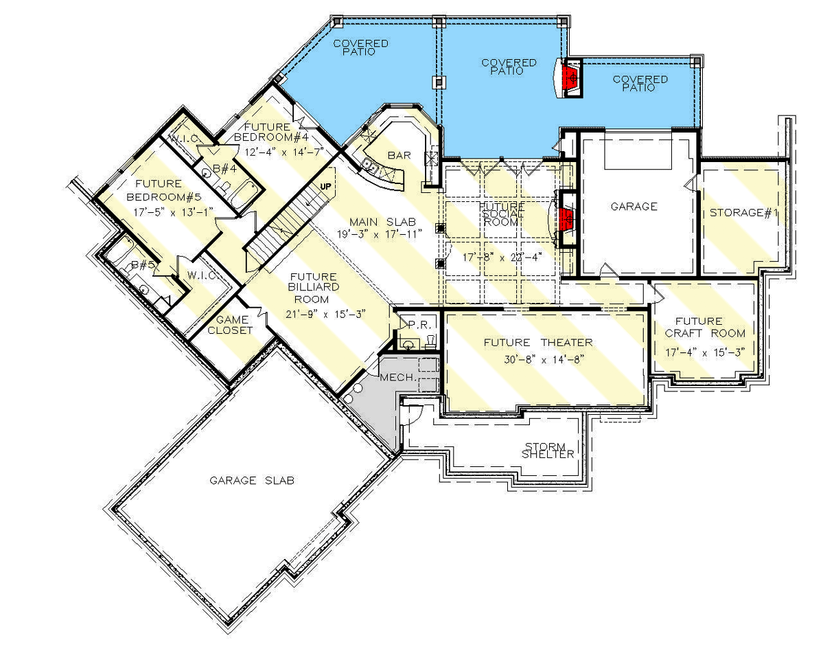 Optionally Finished Basement