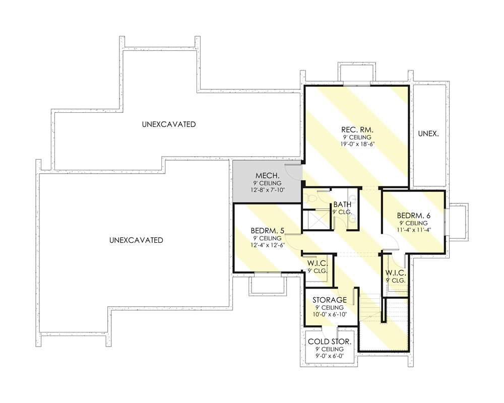 Optionally Finished Basement