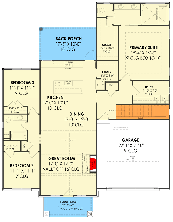 Main Level - Basement Stair Location