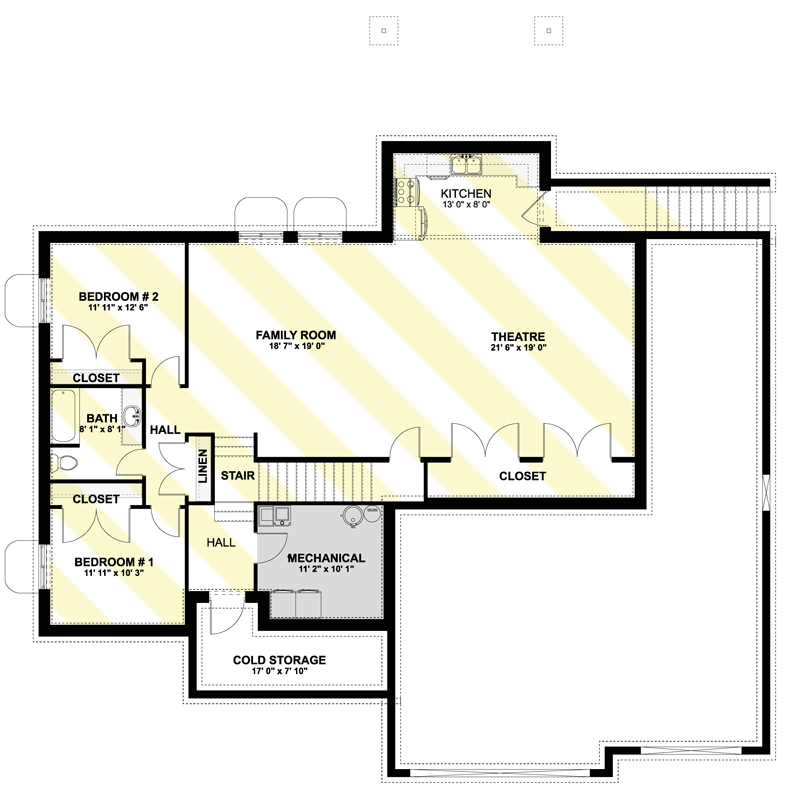 Optionally Finished Basement