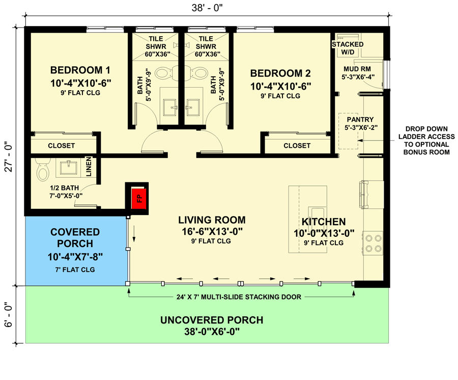 Main Level - Bonus Room Option ($ Paid Option)