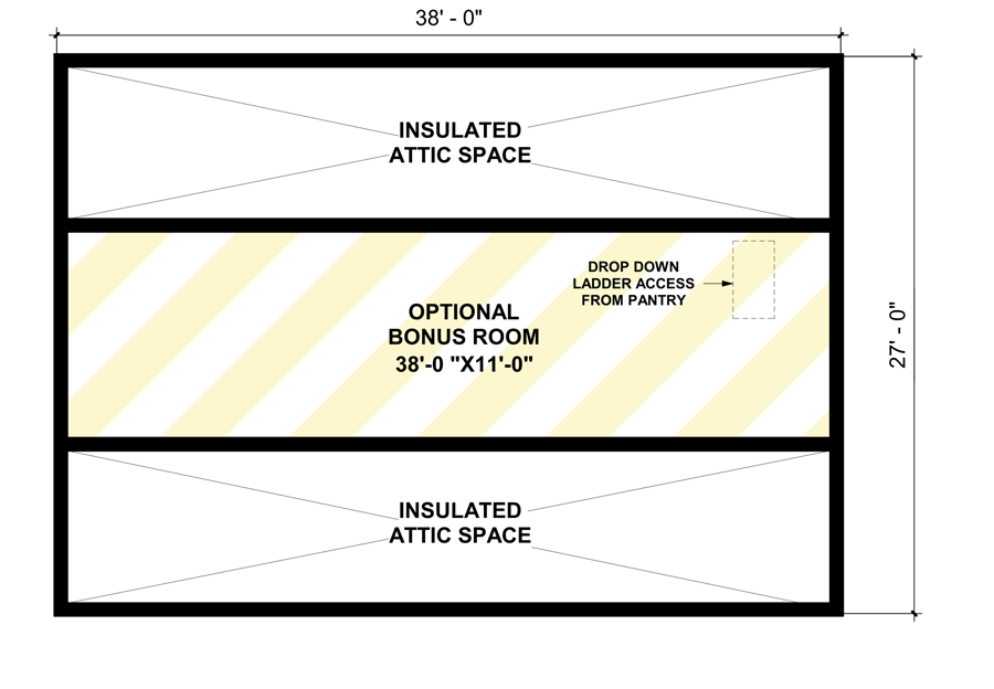 2nd Floor - Bonus Room Option ($ Paid Option)
