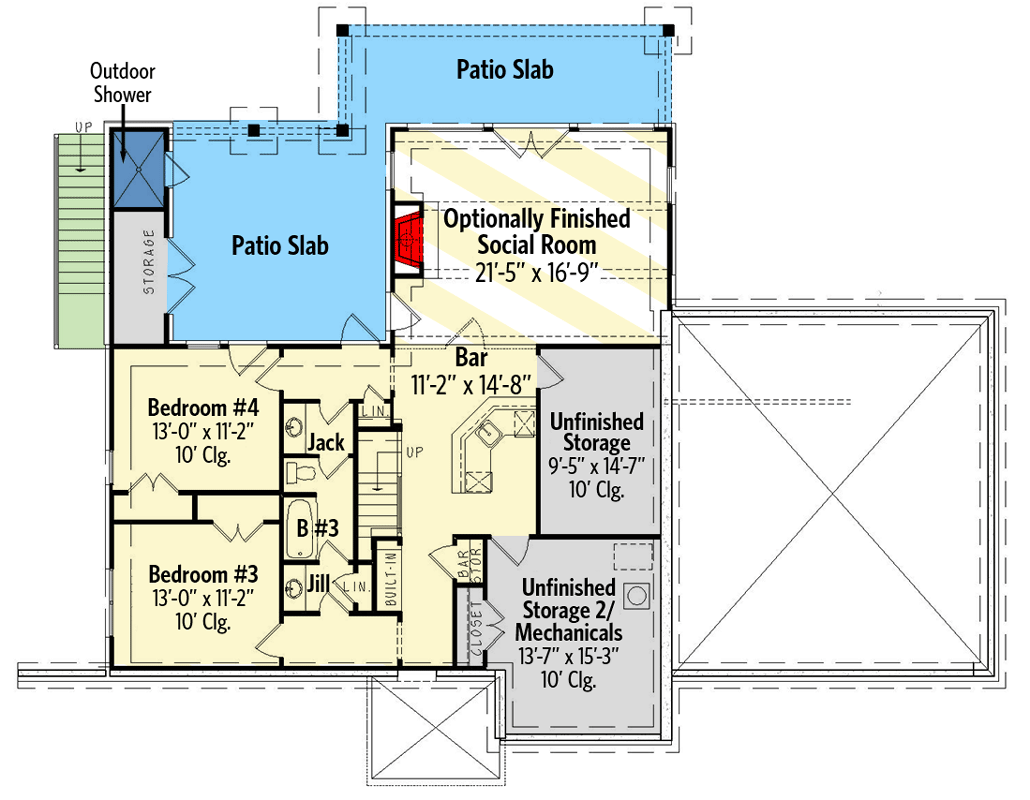 Finished Lower Level w/ Optionally Finished Social Room