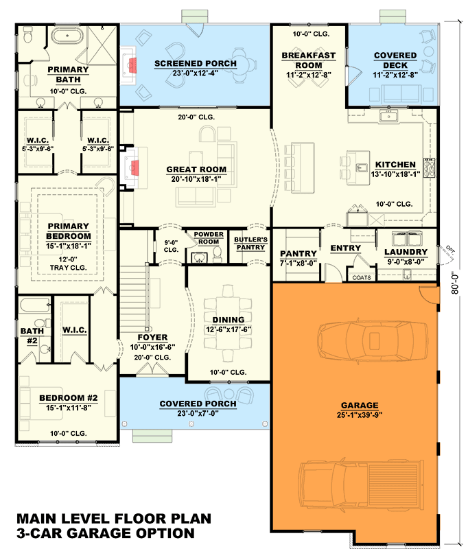 Optional 3-Car Side Garage