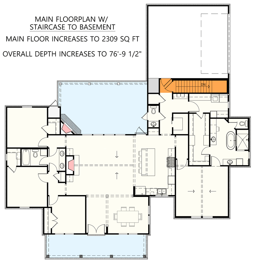 Main Level - Basement Stair Placement