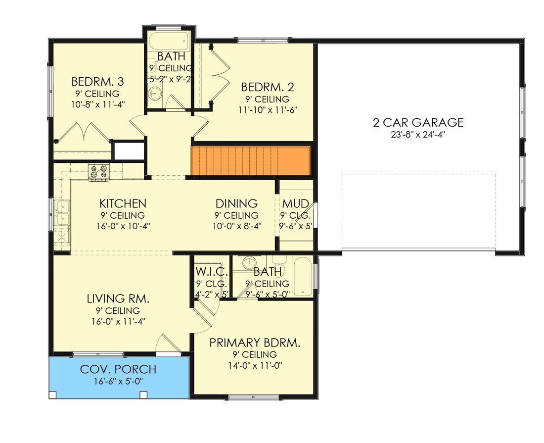 Main Level - Basement/Walkout Foundation Option