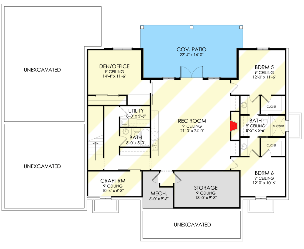 Optionally Finished Lower Level - Walkout Basement