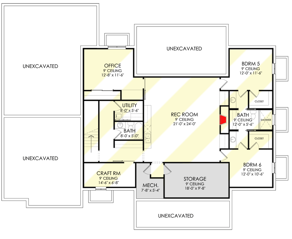 Optionally Finished Lower Level - Basement