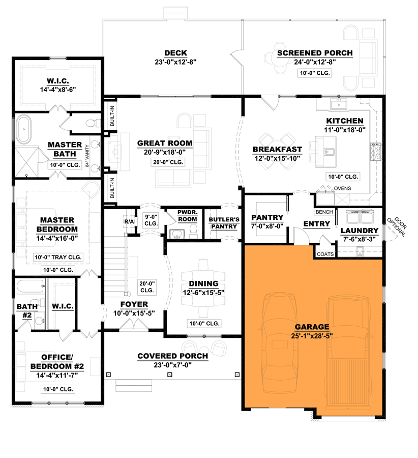 Front-Entry Garage Option (+$295)
