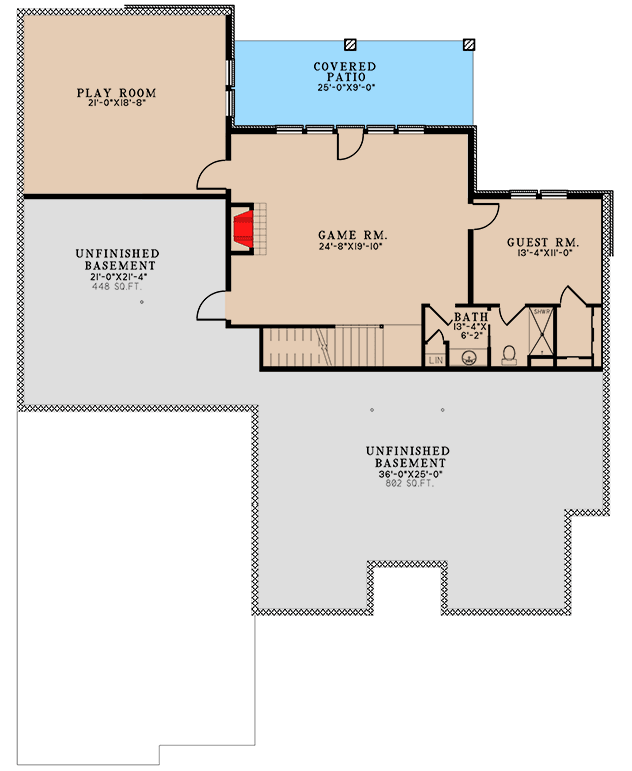 Optionally Finished Walkout Basement 
