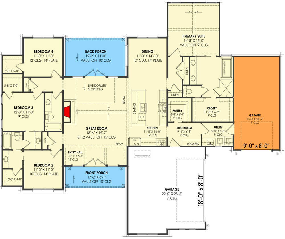 Main Level - 3-Car Garage Option (+Paid Option)