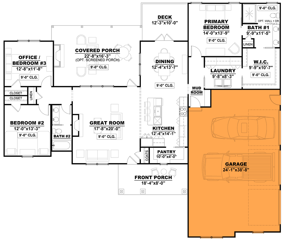 3-Car Garage Option