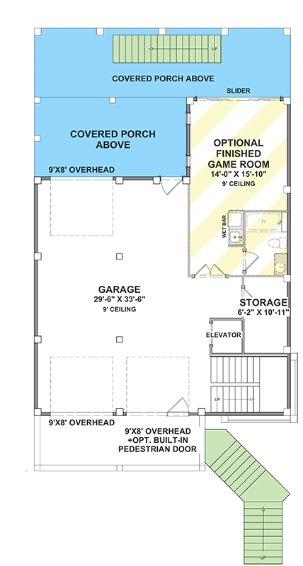 Ground/Lower Level With Bonus Room Option Shown (+$150)