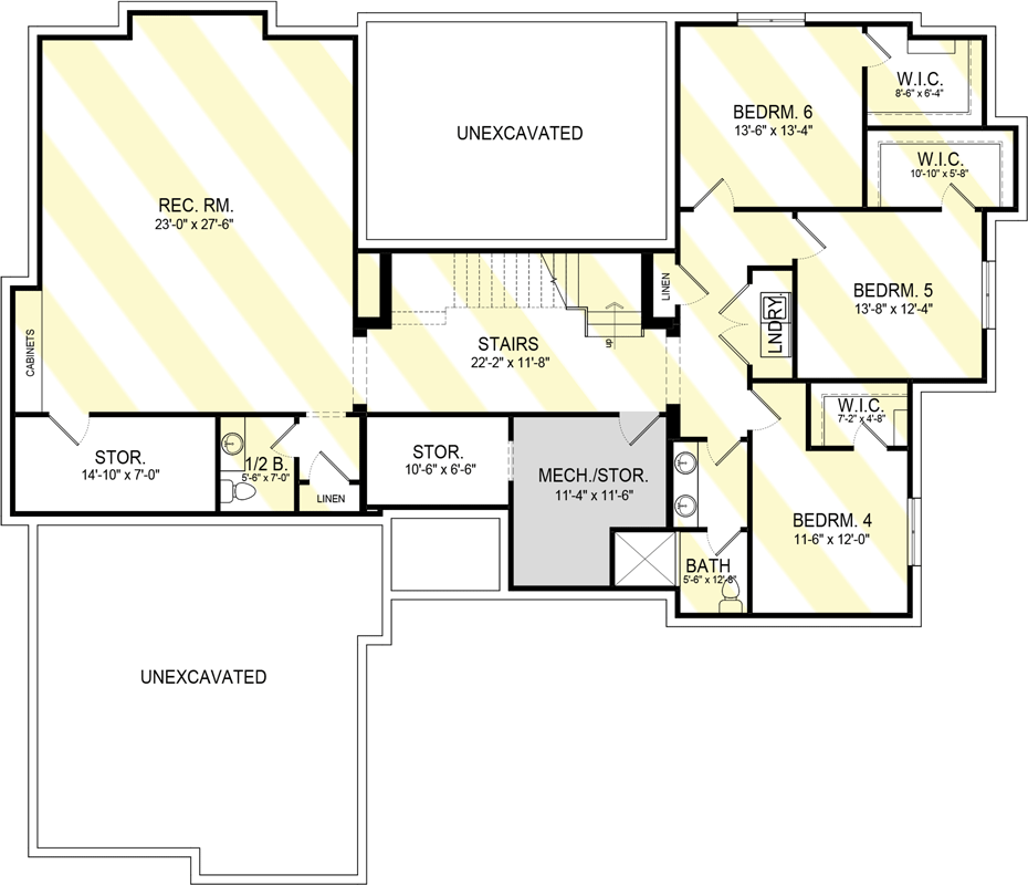 Optionally Finished Basement Foundation
