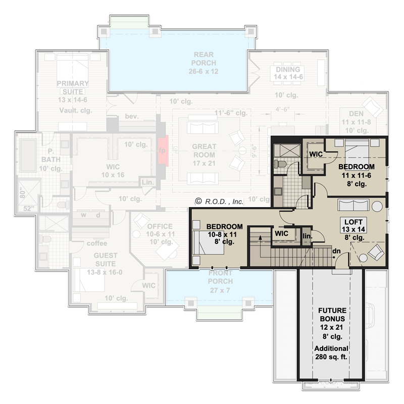 Upper Level with Bonus Room