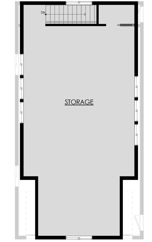 Optional Second Floor Storage Loft