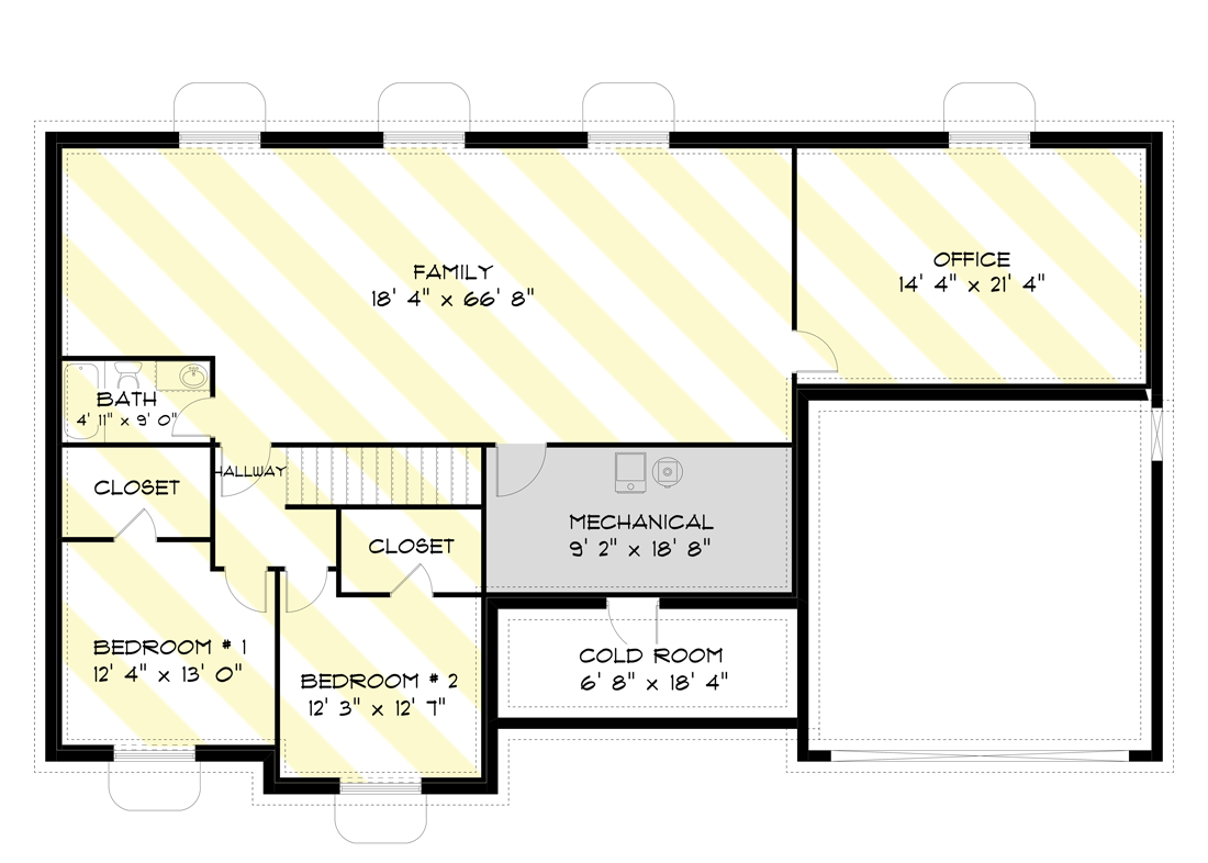 Optionally Finished Basement