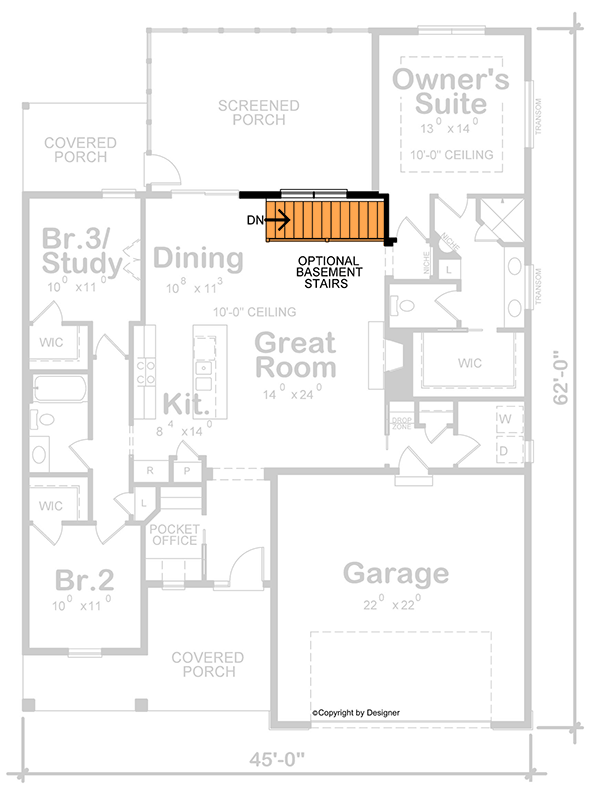 Main Level - Basement Stairs Location