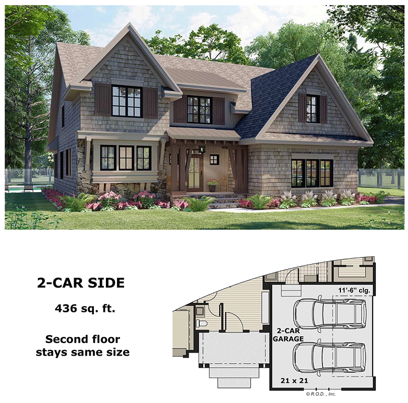 Main Level - Optional 2-Car Side Garage