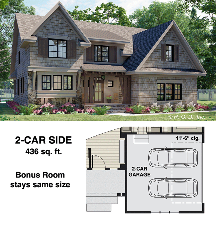 Main Level - Optional 2-Car Side Garage