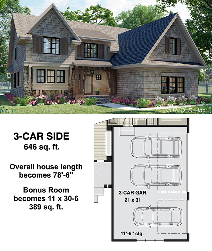 Main Level - Optional 3-Car Front Garage