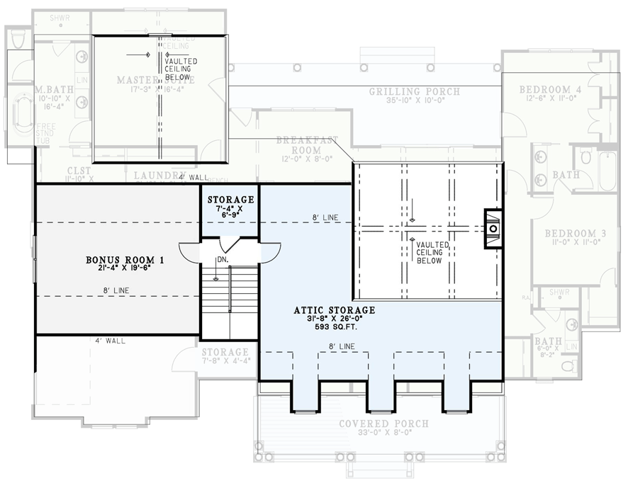 Second Level Bonus Room and Attic