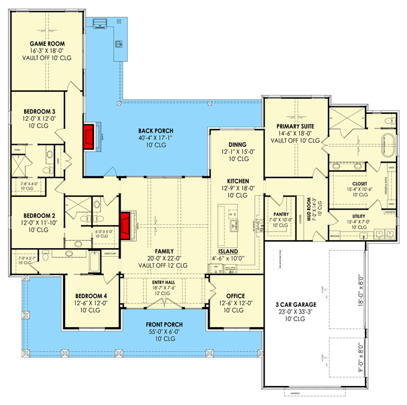 Main Level - Version B (3,563 Sq. Ft.)