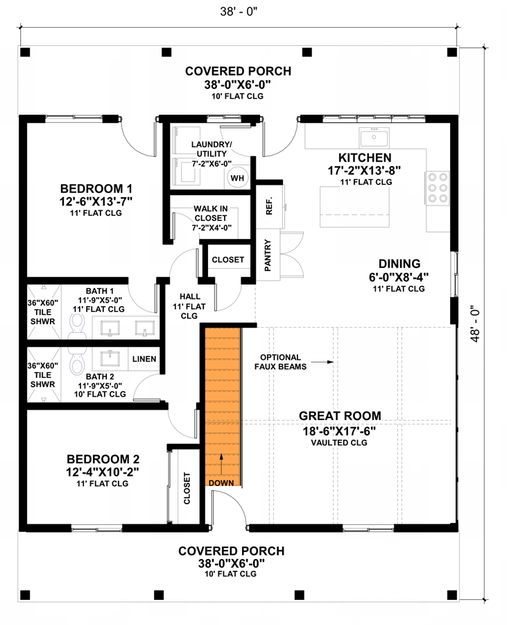 Main Level - Basement Foundation Version Stairs Location
