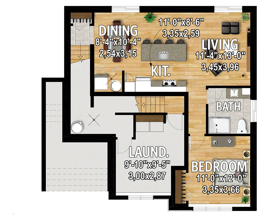 Lower Level - Unit B