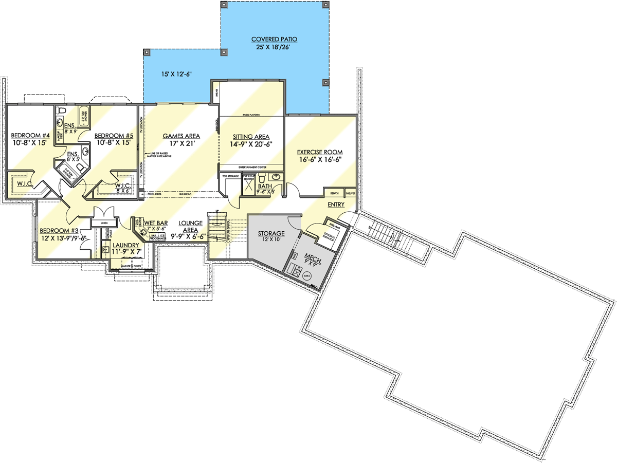 Optionally Finished Walkout Basement
