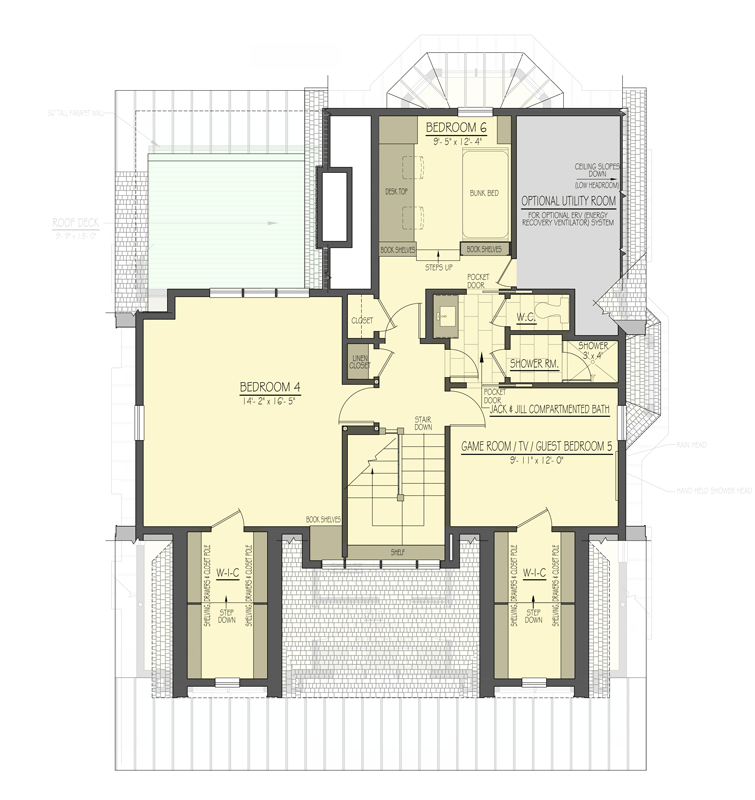 Third Level - Optional 6th Bedroom (Included)