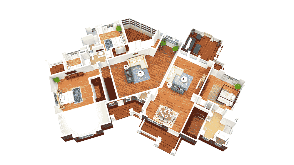 Main Level - 3D view