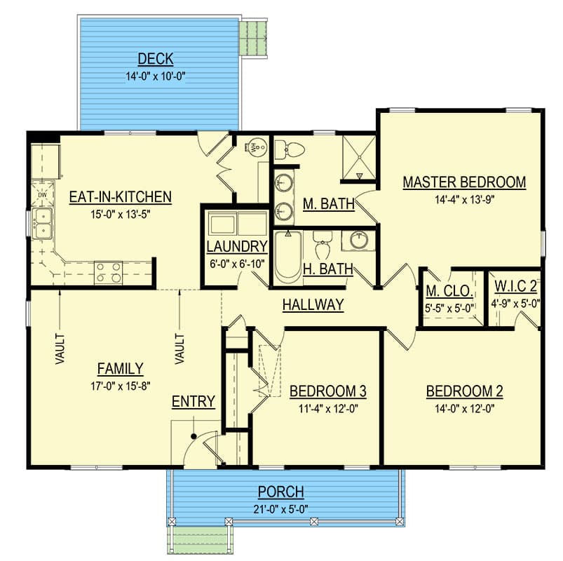 Option 2 with Walk-In Closet for Bed 2